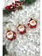 Kırmızı Metalik Noel Baba Ağaç Süsü 6 Cm, 3'lü Set, Yılbaşı Dekorasyonu 4