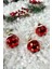 Kırmızı Metalik Noel Baba Ağaç Süsü 6 Cm, 3'lü Set, Yılbaşı Dekorasyonu 5