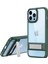 MYT09 iPhone 13 Pro Max Kılıf Rolet Stand Kapak - Yeşil 1