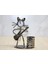 Metal Gitar Çalan Kedi Müzisyen Saat ve Kalemlik ALK4345 1