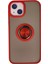 MYT09 iPhone 15 Kılıf Montreal Yüzüklü Silikon Kapak - Kırmızı 1