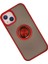 MYT09 iPhone 15 Kılıf Montreal Yüzüklü Silikon Kapak - Kırmızı 2