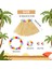 Yetişkin Çocuk Hawaii Parti Seti - 40 cm Naturel Etek + Çiçek Aksesuarlar (5 Parça) 3