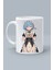 Anime Re Zero Rem Karakter Baskılı Beyaz Klasik Kupa Bardak 1