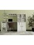 Modüler Ofis Çalışma Masası Kitaplıklı Çekmeceli Dolaplı BEYAZ-NRG-OFM-1001 2