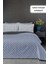 Premium Peluş Çift Kişilik Çok Amaçlı Yatak Örtüsü 200X220 Çift Taraflı Yumuşak Battaniye Pike Gri Mavisi / Antrasit 1