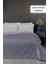 Premium Peluş Çift Kişilik Çok Amaçlı Yatak Örtüsü 200X220 Çift Taraflı Yumuşak Battaniye Pike Antrasit / Pudra 1