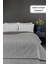 Premium Peluş Tek Kişilik Çok Amaçlı Yatak Örtüsü 160X220 Çift Taraflı Yumuşak Battaniye Pike Gri Vizon 1