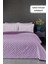 Premium Peluş Tek Kişilik Çok Amaçlı Yatak Örtüsü 160X220 Çift Taraflı Yumuşak Battaniye Pike Lila / Mor 1