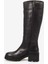 Kadın Hakiki Deri Siyah Günlük Çizme EVS5032 2