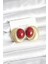Pirinç Gold Renk Bordo Boncuklu Oval Vintage Kadın Küpe - Lisinya 1