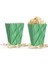 Mısır Kutusu Pop Corn Kutusu Dalgalı Yeşil Desenli / 8 Parça 3