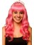 Peruk Saç Uzun Kahküllü 50 cm Pembe 1