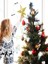 20 cm Gold Dore Simli Işıltılı Noel Yılbaşı Ağaç Süsleri Tepe Yıldızı 3