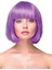Peruk Küt Saç Kısa Kahküllü 25 cm Mor Içi Astarlı Kafayı Saran 2
