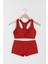 Kadın Dikişsiz Sporcu Büstiyer Şortlu Takım – Kırmızı 7233 1