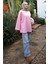 Pembe Bisiklet Yaka Oversize Penye Sweat 1