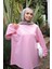 Pembe Bisiklet Yaka Oversize Penye Sweat 5