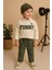 Erkek Bebek&çocuk Funny Nakışlı Sweatshirt Gömlek Pantolon Spor 3'lü Takım 1