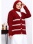 Bordo V Yaka Angora Yumoş Hırka 2
