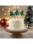 Yeşil 5 Adet 5 cm Yılbaşı Çam Ağacı Pasta Süsü, Cupcake Topper, Dekoratif Figür Seti 2