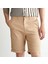 Erkek Bej Slim Fit Şort 4