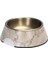 Sptrns Beeztees Dbl Köpek Mama Su Kabı, Mat Altın Rengi Paslanmaz Çelik, Bej Mermer Görünümlü, 14CM, 160ML 3