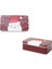 Yılbaşı Temalı Mini Dikdörtgen Teneke Kutu Noel Baba Desenli Bordo 11 cm 2