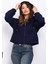 Lacivert Sağ Kol Fermuarlı Cepli Üç İplik Sweat Hırka 3