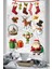 Renkli Noel Baba ve Arkadaşları Çocuk Odası Cam Süsleme Stickeri 2