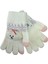 Spteks Kitti 4-8 Yaş Kız Çocuk Krem Renk Bulut Figürlü Kışlık Örme Eldiven 2