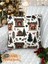 Iki Adet 43X43 cm Dijital Baskı Kırlent Kılıfı, Yılbaşı ve Noel Temalı, Beyaz 5