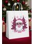 3’lü Pembe Noel Baba Temalı Büküm Saplı Hediye Çantası (8X18X24 Cm) 1