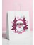 3’lü Pembe Noel Baba Temalı Büküm Saplı Hediye Çantası (8X18X24 Cm) 2