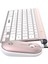 KB-BT72 Elıte Rose Gold 2.4 Ghz + Bt Kablosuz Us Layout English Klavye + Mouse Set 5