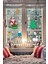 Yılbaşı Temalı Şeffaf Cam Duvar Sticker Kardan Adam ve Noel Baba Süsleri 1