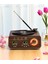 M-1317BT Özel Tasarım Ahşap Görünümlü Retro Vintage Nostaljik Radyo & Bluetootlu Mini Fm Radyo 2