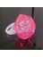 Kristal Tasarımlı LED Glow Işıklı 3 Modlu Pembe Yüzük 3.5 x 5 cm 2