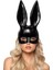 Siyah Renk Ekstra Lüks Uzun Kulaklı Tavşan Maskesi 35X16 cm 1