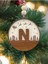 Kişiye Özel Minimalist N Harfi Noel Baba Desenli Yılbaşı Ağacı Süsü 1