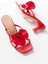 Kırmızı Orkide Detaylı Ince Topuklu Kadın Terlik 4