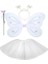 Beyaz Kelebek Kostümü - Beyaz Kelebek Kostüm Aksesuar Seti 4 Parça 1