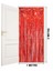 Kırmızı Renk Ekstra Metalize Parlak Saçaklı Arka Fon Perde Ithal 1x2 Metre (5148) 3