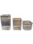 3 Lü Set Vakumlu Kare Saklama Kabı Akrilik Kristal 3 Boy Erzak Kabı (600-900-1300 Ml) 2