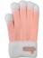 Spteks Kitti 4-8 Yaş Kız Çocuk Açık Pembe Arma Figürlü Kışlık Örme Eldiven 2