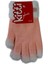 Spteks Kitti 4-8 Yaş Kız Çocuk Açık Pembe Arma Figürlü Kışlık Örme Eldiven 3