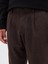 Erkek Koyu Kahverengi Yün Karışımlı Relaxed Straight Pantolon 3