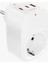 Tekli Voltaj Korumalı Duvar Prizi 2x Type-C 1x USB Çıkışlı Priz Grup Priz Çoğaltıcı Beyaz 1