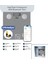 Gri Yağ Ölçer Akıllı Bluetooth Cam Baskül Pilli 180KG/50GR 26X26CM 8-Kişi Hafıza LCD Ekran ℃ Gösterge SBS-4473 (4887) 1