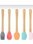 5&amp;#39;li Renkli Ahşap Saplı Silikon Uçlu Spatula Fırçalı Kaşık Seti -Yemek Hazırlık Seti 21 cm 1